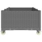 vidaXL Pflanzkasten mit Rollen Hellgrau 150x80x54 cm PP vidaXL Pflanzkasten mit Rollen Hellgrau 150x80x54 cm PP