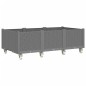 vidaXL Pflanzkasten mit Rollen Hellgrau 150x80x54 cm PP vidaXL Pflanzkasten mit Rollen Hellgrau 150x80x54 cm PP