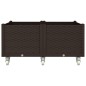 vidaXL Pflanzkasten mit Rollen Braun 100x80x54 cm PP vidaXL Pflanzkasten mit Rollen Braun 100x80x54 cm PP