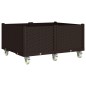 vidaXL Pflanzkasten mit Rollen Braun 100x80x54 cm PP vidaXL Pflanzkasten mit Rollen Braun 100x80x54 cm PP