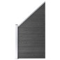 Zaunelement Set WPC 965x(105-186) cm Schwarz Zaunelement Set WPC 965x(105-186) cm Schwarz