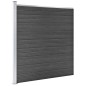 Zaunelement Set WPC 965x(105-186) cm Schwarz Zaunelement Set WPC 965x(105-186) cm Schwarz