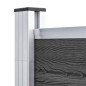 Zaunelement Set WPC 965x(105-186) cm Schwarz Zaunelement Set WPC 965x(105-186) cm Schwarz