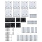 Zaunelement Set WPC 965x(105-186) cm Schwarz Zaunelement Set WPC 965x(105-186) cm Schwarz