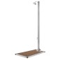 Gartendusche mit Brauner Bodenplatte 220 cm Edelstahl Gartendusche mit Brauner Bodenplatte 220 cm Edelstahl