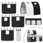 vidaXL Kinderhochbett mit Tunnel Weiß & Schwarz 90x190 cm Kiefernholz vidaXL Kinderhochbett mit Tunnel Weiß & Schwarz 90x190 cm Kiefernholz
