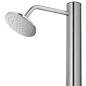 Gartendusche mit Brauner Bodenplatte 220 cm Edelstahl Gartendusche mit Brauner Bodenplatte 220 cm Edelstahl