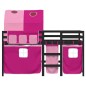 vidaXL Kinderhochbett mit Tunnel Rosa 90x190 cm Massivholz Kiefer vidaXL Kinderhochbett mit Tunnel Rosa 90x190 cm Massivholz Kiefer