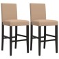 vidaXL Barstühle 2 Stk. Massivholz Gummibaum und Kunstleder vidaXL Barstühle 2 Stk. Massivholz Gummibaum und Kunstleder