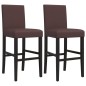 vidaXL Barstühle 2 Stk. Massivholz Gummibaum und Kunstleder vidaXL Barstühle 2 Stk. Massivholz Gummibaum und Kunstleder