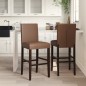 vidaXL Barstühle 2 Stk. Massivholz Gummibaum und Kunstleder vidaXL Barstühle 2 Stk. Massivholz Gummibaum und Kunstleder