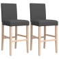 vidaXL Barstühle 2 Stk. Massivholz Gummibaum und Stoff vidaXL Barstühle 2 Stk. Massivholz Gummibaum und Stoff