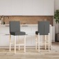 vidaXL Barstühle 2 Stk. Massivholz Gummibaum und Stoff vidaXL Barstühle 2 Stk. Massivholz Gummibaum und Stoff