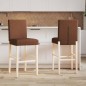 vidaXL Barstühle 2 Stk. Massivholz Gummibaum und Stoff vidaXL Barstühle 2 Stk. Massivholz Gummibaum und Stoff