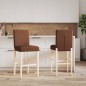 vidaXL Barstühle 2 Stk. Massivholz Gummibaum und Stoff vidaXL Barstühle 2 Stk. Massivholz Gummibaum und Stoff