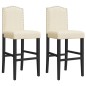 vidaXL Barstühle 2 Stk. Massivholz Gummibaum und Stoff vidaXL Barstühle 2 Stk. Massivholz Gummibaum und Stoff