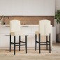vidaXL Barstühle 2 Stk. Massivholz Gummibaum und Stoff vidaXL Barstühle 2 Stk. Massivholz Gummibaum und Stoff