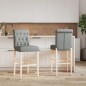 vidaXL Barstühle 2 Stk. Massivholz Gummibaum und Stoff vidaXL Barstühle 2 Stk. Massivholz Gummibaum und Stoff