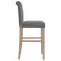 vidaXL Barstühle 2 Stk. Massivholz Gummibaum und Stoff vidaXL Barstühle 2 Stk. Massivholz Gummibaum und Stoff