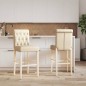 vidaXL Barstühle 2 Stk. Massivholz Gummibaum und Stoff vidaXL Barstühle 2 Stk. Massivholz Gummibaum und Stoff