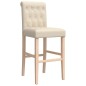 vidaXL Barstühle 2 Stk. Massivholz Gummibaum und Stoff vidaXL Barstühle 2 Stk. Massivholz Gummibaum und Stoff