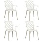 5-tlg. Bistro-Set Aluminiumguss Weiß 5-tlg. Bistro-Set Aluminiumguss Weiß