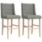 vidaXL Barstühle 2 Stk. Massivholz Gummibaum und Stoff vidaXL Barstühle 2 Stk. Massivholz Gummibaum und Stoff