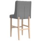 vidaXL Barstühle 2 Stk. Massivholz Gummibaum und Stoff vidaXL Barstühle 2 Stk. Massivholz Gummibaum und Stoff