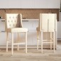 vidaXL Barstühle 2 Stk. Massivholz Gummibaum und Stoff vidaXL Barstühle 2 Stk. Massivholz Gummibaum und Stoff