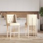 vidaXL Barstühle 2 Stk. Massivholz Gummibaum und Stoff vidaXL Barstühle 2 Stk. Massivholz Gummibaum und Stoff