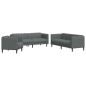 vidaXL 3-tlg. Sofagarnitur Dunkelgrau Stoff vidaXL 3-tlg. Sofagarnitur Dunkelgrau Stoff