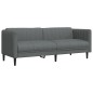 vidaXL 3-tlg. Sofagarnitur Dunkelgrau Stoff vidaXL 3-tlg. Sofagarnitur Dunkelgrau Stoff