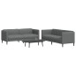 vidaXL 2-tlg. Sofagarnitur Dunkelgrau Stoff vidaXL 2-tlg. Sofagarnitur Dunkelgrau Stoff