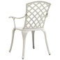 5-tlg. Bistro-Set Aluminiumguss Weiß 5-tlg. Bistro-Set Aluminiumguss Weiß