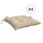 vidaXL Palettenkissen 4 Stk. Beige 50x50x7 cm Oxford-Gewebe vidaXL Palettenkissen 4 Stk. Beige 50x50x7 cm Oxford-Gewebe