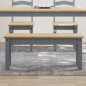 vidaXL Essbank Panama Grau 105x30x45 cm Massivholz Kiefer vidaXL Essbank Panama Grau 105x30x45 cm Massivholz Kiefer