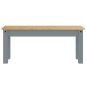 vidaXL Essbank Panama Grau 105x30x45 cm Massivholz Kiefer vidaXL Essbank Panama Grau 105x30x45 cm Massivholz Kiefer