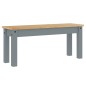 vidaXL Essbank Panama Grau 105x30x45 cm Massivholz Kiefer vidaXL Essbank Panama Grau 105x30x45 cm Massivholz Kiefer