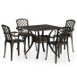 vidaXL 5-tlg. Bistro-Set Aluminiumguss Bronzen vidaXL 5-tlg. Bistro-Set Aluminiumguss Bronzen