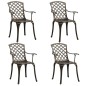 vidaXL 5-tlg. Bistro-Set Aluminiumguss Bronzen vidaXL 5-tlg. Bistro-Set Aluminiumguss Bronzen