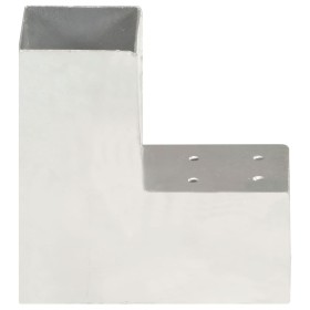 vidaXL Pfostenverbinder L-Form Verzinktes Metall 81 x 81 mm
