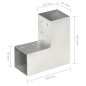vidaXL Pfostenverbinder L-Form Verzinktes Metall 81 x 81 mm vidaXL Pfostenverbinder L-Form Verzinktes Metall 81 x 81 mm