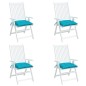 vidaXL Stuhlkissen 4 Stk. Türkis 40x40x7 cm Stoff vidaXL Stuhlkissen 4 Stk. Türkis 40x40x7 cm Stoff