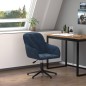 vidaXL Bürostuhl Drehbar Blau Samt vidaXL Bürostuhl Drehbar Blau Samt