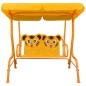 vidaXL Kinder-Hollywoodschaukel Gelb 115 x 75 x 110 cm Stoff vidaXL Kinder-Hollywoodschaukel Gelb 115 x 75 x 110 cm Stoff