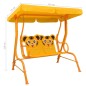 vidaXL Kinder-Hollywoodschaukel Gelb 115 x 75 x 110 cm Stoff vidaXL Kinder-Hollywoodschaukel Gelb 115 x 75 x 110 cm Stoff