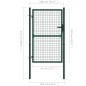 vidaXL Zauntor Stahl 100x125 cm Grün vidaXL Zauntor Stahl 100x125 cm Grün