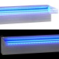 vidaXL Wasserfall-Element mit RGB LEDs Edelstahl 90 cm vidaXL Wasserfall-Element mit RGB LEDs Edelstahl 90 cm