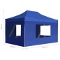 vidaXL Profi-Partyzelt Faltbar mit Wänden Aluminium 4,5x3 m Blau vidaXL Profi-Partyzelt Faltbar mit Wänden Aluminium 4,5x3 m Blau