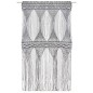vidaXL Makramee Vorhang Anthrazit 140x240 cm Baumwolle vidaXL Makramee Vorhang Anthrazit 140x240 cm Baumwolle